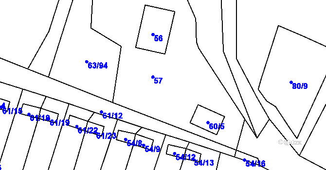 Parcela st. 60/3 v KÚ Poláky, Katastrální mapa