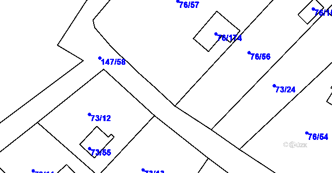 Parcela st. 73/26 v KÚ Poláky, Katastrální mapa