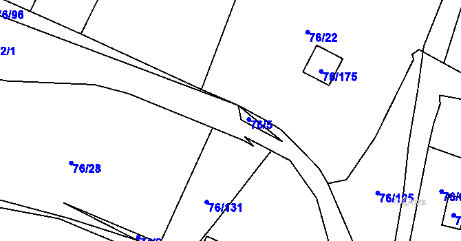 Parcela st. 82/2 v KÚ Poláky, Katastrální mapa