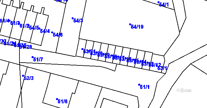 Parcela st. 53/18 v KÚ Poláky, Katastrální mapa