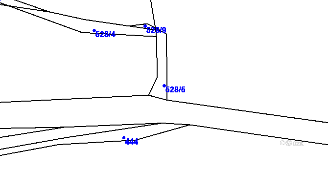 Parcela st. 528/5 v KÚ Polánka u Nepomuka, Katastrální mapa