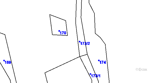 Parcela st. 173/2 v KÚ Polánka u Nepomuka, Katastrální mapa