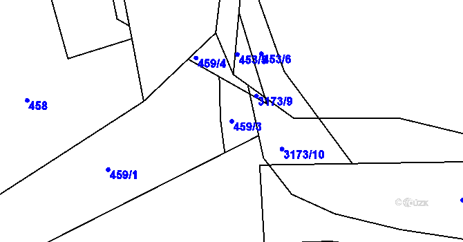 Parcela st. 459/3 v KÚ Polanka nad Odrou, Katastrální mapa