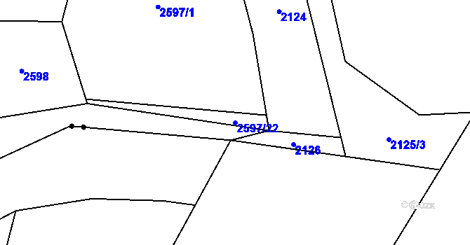 Parcela st. 2597/22 v KÚ Polanka nad Odrou, Katastrální mapa