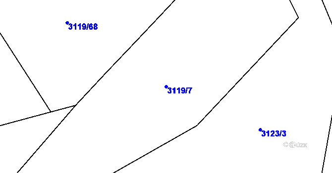 Parcela st. 3119/7 v KÚ Polanka nad Odrou, Katastrální mapa