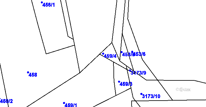 Parcela st. 459/4 v KÚ Polanka nad Odrou, Katastrální mapa
