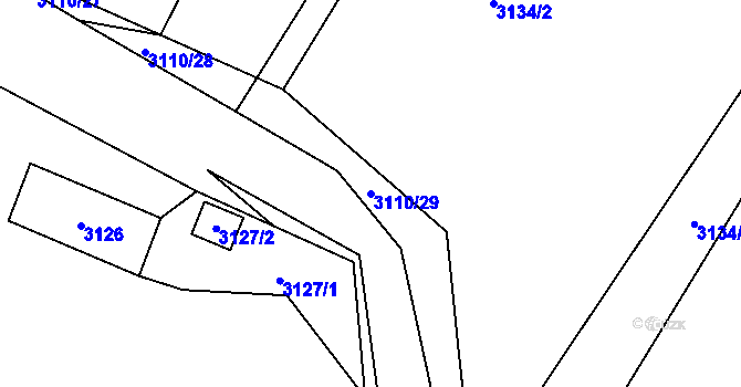 Parcela st. 3110/29 v KÚ Polanka nad Odrou, Katastrální mapa