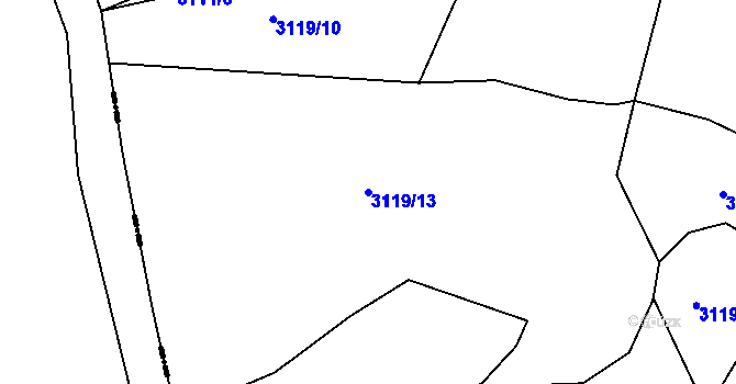 Parcela st. 3119/13 v KÚ Polanka nad Odrou, Katastrální mapa