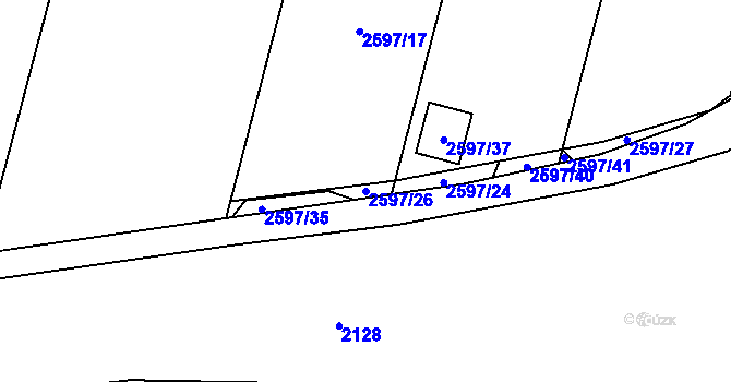 Parcela st. 2597/26 v KÚ Polanka nad Odrou, Katastrální mapa
