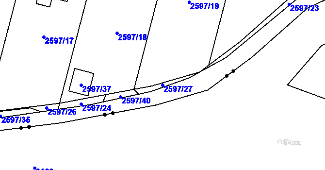 Parcela st. 2597/27 v KÚ Polanka nad Odrou, Katastrální mapa