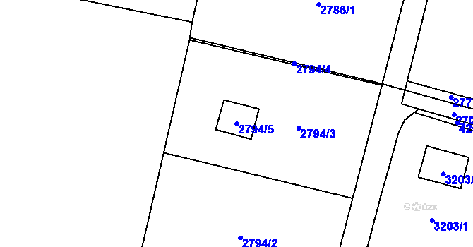 Parcela st. 2794/5 v KÚ Polanka nad Odrou, Katastrální mapa