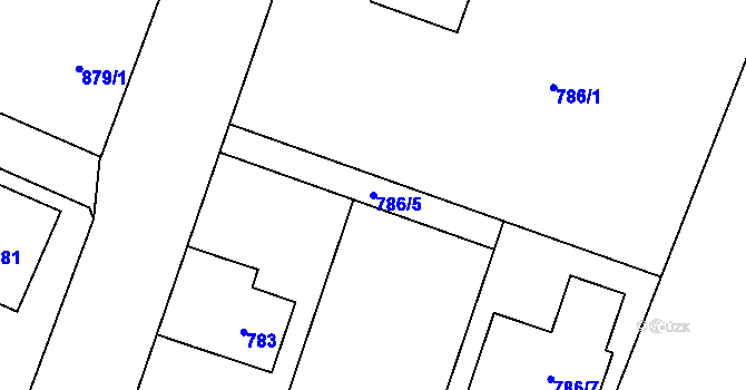 Parcela st. 786/5 v KÚ Polanka nad Odrou, Katastrální mapa