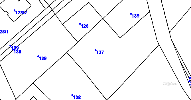 Parcela st. 137 v KÚ Polanka nad Odrou, Katastrální mapa