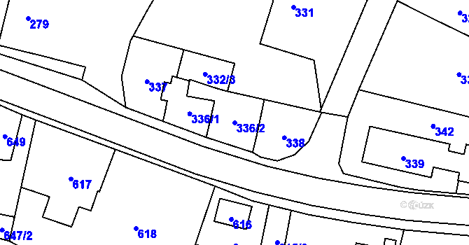 Parcela st. 336/2 v KÚ Polanka nad Odrou, Katastrální mapa