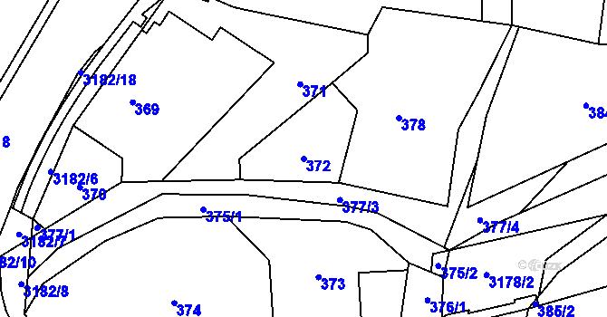 Parcela st. 372 v KÚ Polanka nad Odrou, Katastrální mapa