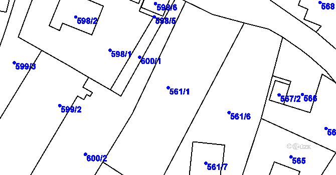 Parcela st. 561/1 v KÚ Polanka nad Odrou, Katastrální mapa