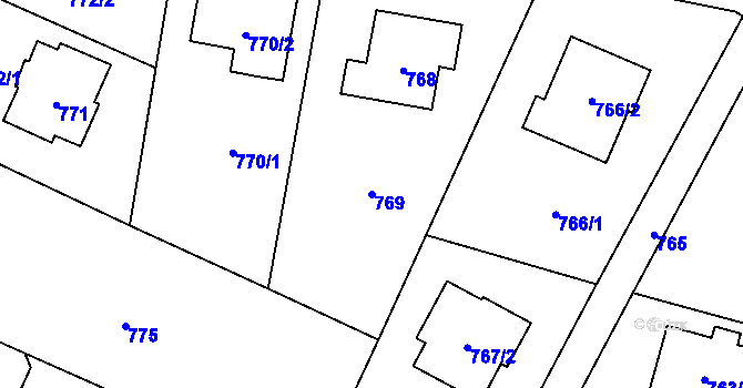 Parcela st. 769 v KÚ Polanka nad Odrou, Katastrální mapa