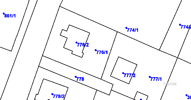 Parcela st. 776/1 v KÚ Polanka nad Odrou, Katastrální mapa