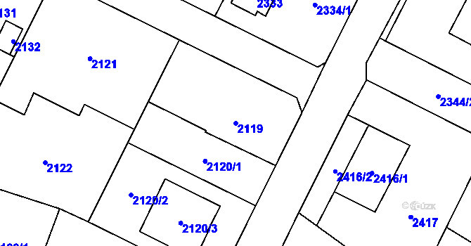 Parcela st. 2119 v KÚ Polanka nad Odrou, Katastrální mapa