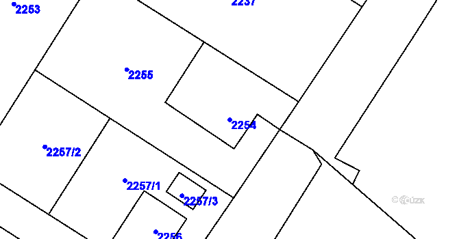 Parcela st. 2254 v KÚ Polanka nad Odrou, Katastrální mapa