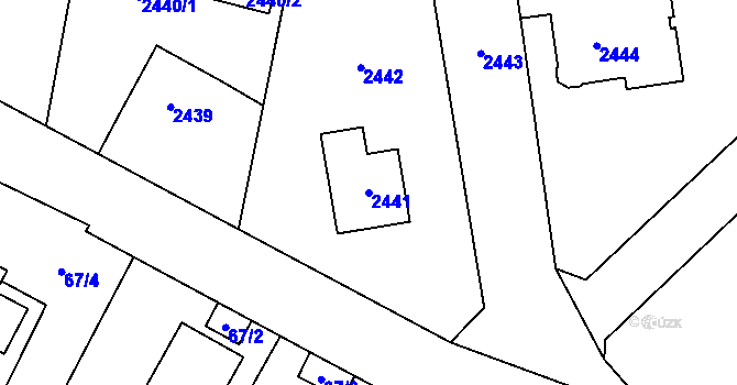 Parcela st. 2441 v KÚ Polanka nad Odrou, Katastrální mapa