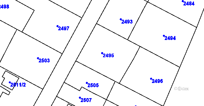 Parcela st. 2495 v KÚ Polanka nad Odrou, Katastrální mapa