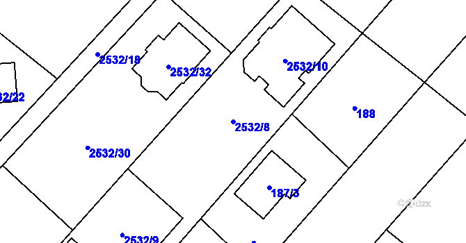 Parcela st. 2532/8 v KÚ Polanka nad Odrou, Katastrální mapa
