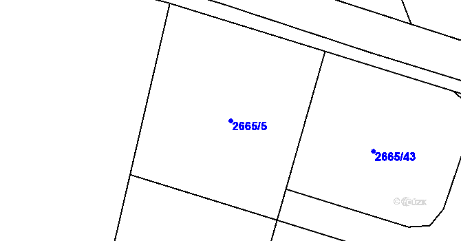 Parcela st. 2665/5 v KÚ Polanka nad Odrou, Katastrální mapa