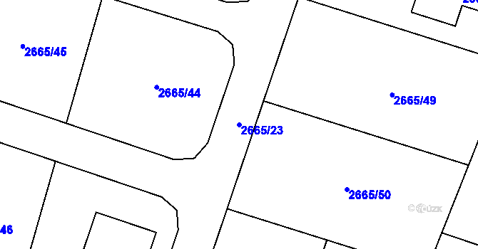 Parcela st. 2665/23 v KÚ Polanka nad Odrou, Katastrální mapa