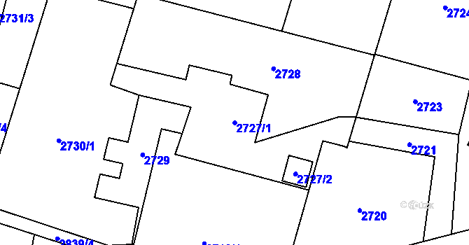 Parcela st. 2727/1 v KÚ Polanka nad Odrou, Katastrální mapa