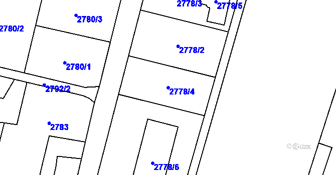 Parcela st. 2778/4 v KÚ Polanka nad Odrou, Katastrální mapa