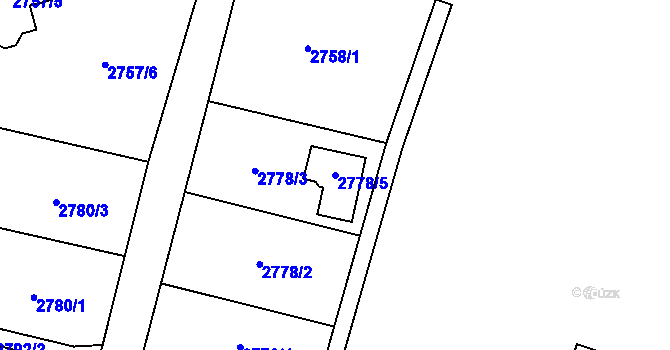 Parcela st. 2778/5 v KÚ Polanka nad Odrou, Katastrální mapa