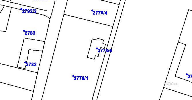 Parcela st. 2778/6 v KÚ Polanka nad Odrou, Katastrální mapa