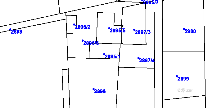 Parcela st. 2895/1 v KÚ Polanka nad Odrou, Katastrální mapa