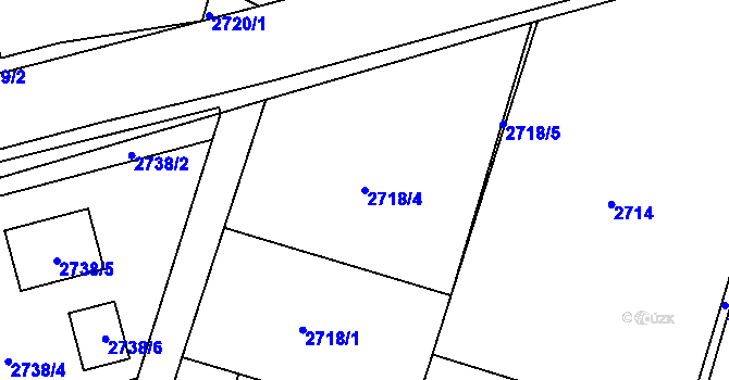 Parcela st. 2718/4 v KÚ Polanka nad Odrou, Katastrální mapa