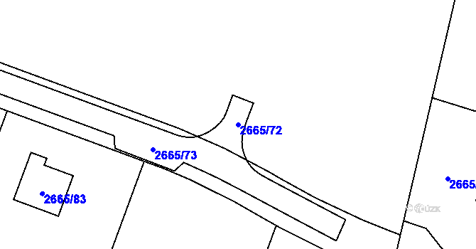 Parcela st. 2665/72 v KÚ Polanka nad Odrou, Katastrální mapa