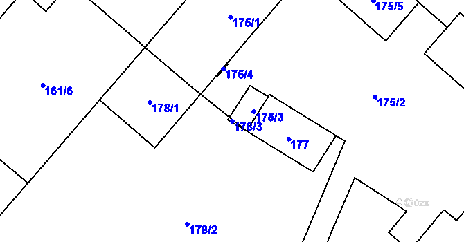 Parcela st. 178/3 v KÚ Polanka nad Odrou, Katastrální mapa