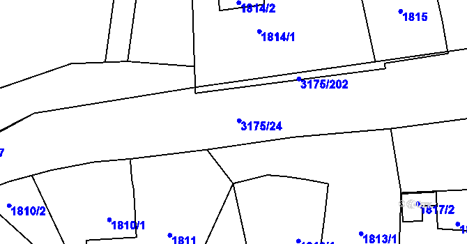 Parcela st. 3175/22 v KÚ Polanka nad Odrou, Katastrální mapa