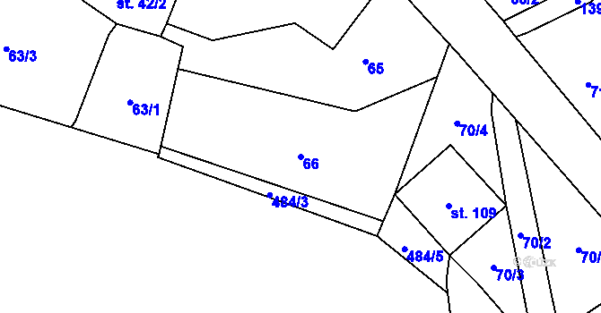 Parcela st. 66 v KÚ Poleň, Katastrální mapa