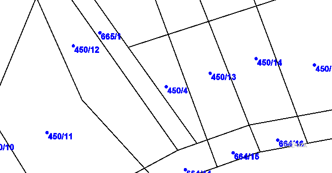 Parcela st. 450/4 v KÚ Zdeslav, Katastrální mapa