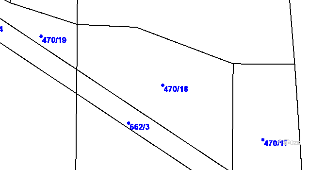 Parcela st. 470/18 v KÚ Zdeslav, Katastrální mapa