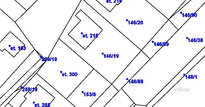 Parcela st. 146/19 v KÚ Polepy u Kolína, Katastrální mapa