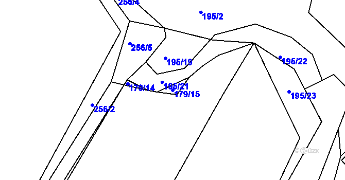 Parcela st. 179/15 v KÚ Polepy u Kolína, Katastrální mapa