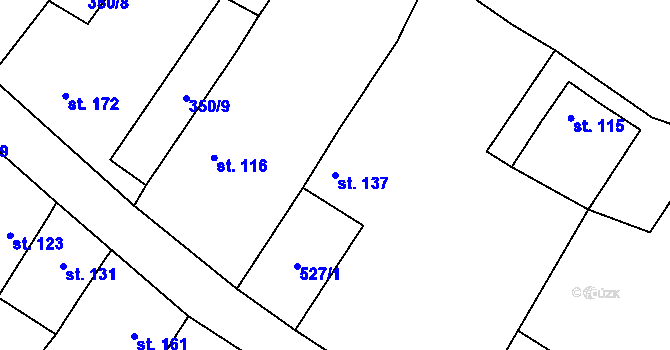 Parcela st. 137 v KÚ Polepy, Katastrální mapa