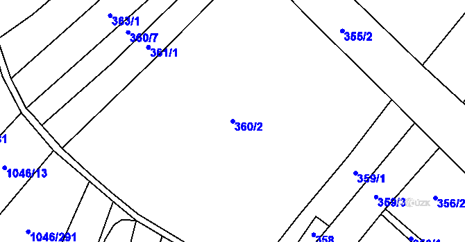 Parcela st. 360/2 v KÚ Polepy, Katastrální mapa