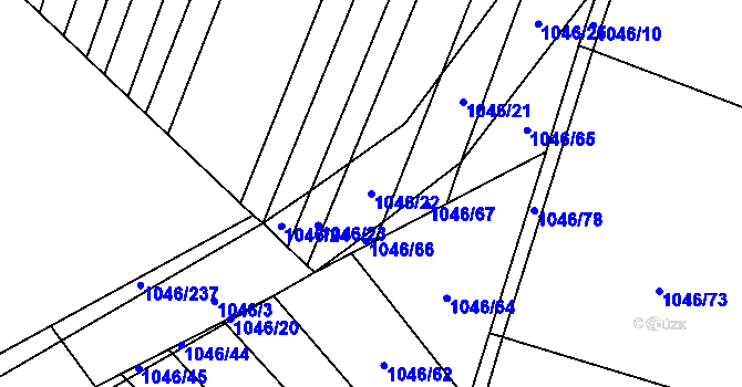 Parcela st. 1046/22 v KÚ Polepy, Katastrální mapa
