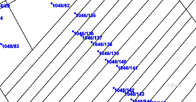 Parcela st. 1046/139 v KÚ Polepy, Katastrální mapa