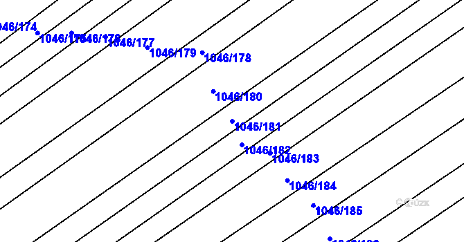 Parcela st. 1046/181 v KÚ Polepy, Katastrální mapa