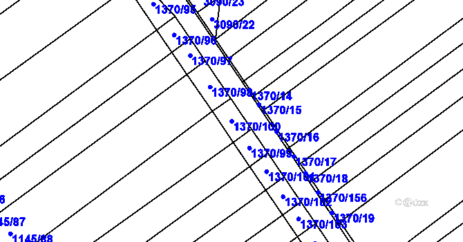 Parcela st. 1370/100 v KÚ Polepy, Katastrální mapa