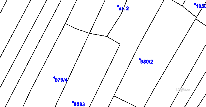 Parcela st. 1/1 v KÚ Polešovice, Katastrální mapa
